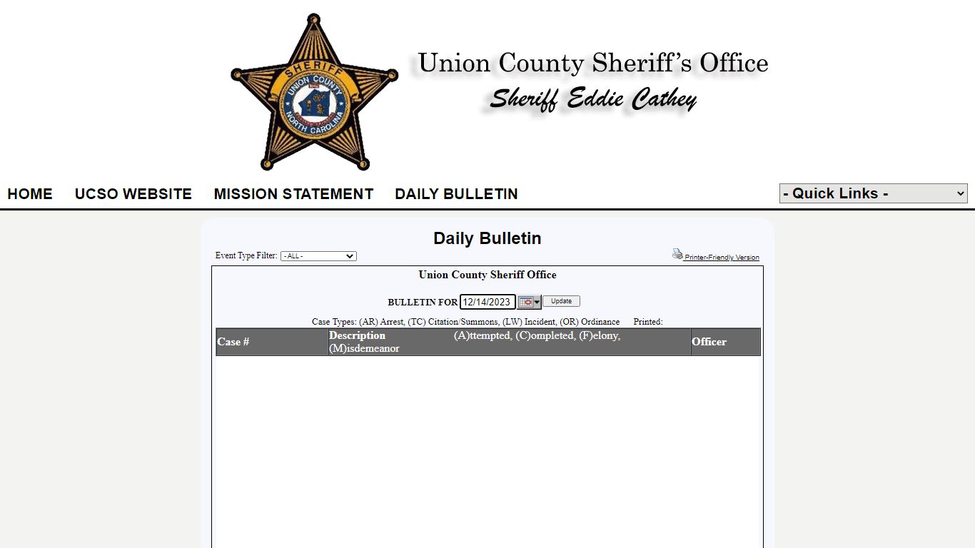 Union County Sheriff Office P2C